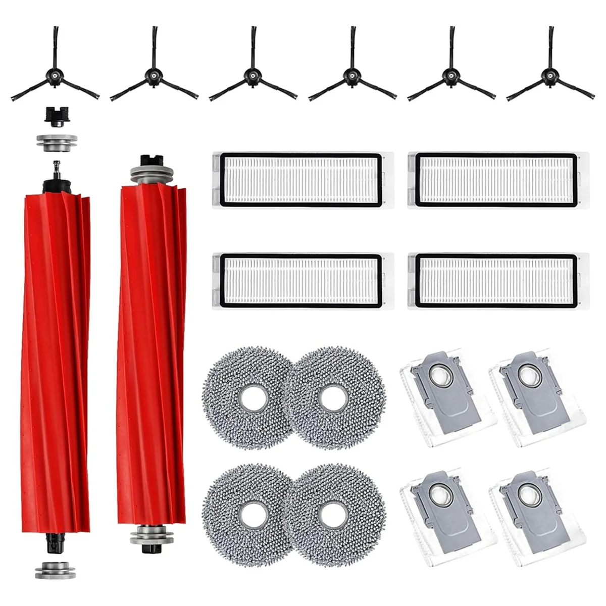 Juego de accesorios para Estación de succión Roborock Q Revo Robot, piezas de repuesto que incluyen cepillos principales, toallitas, filtros HEPA