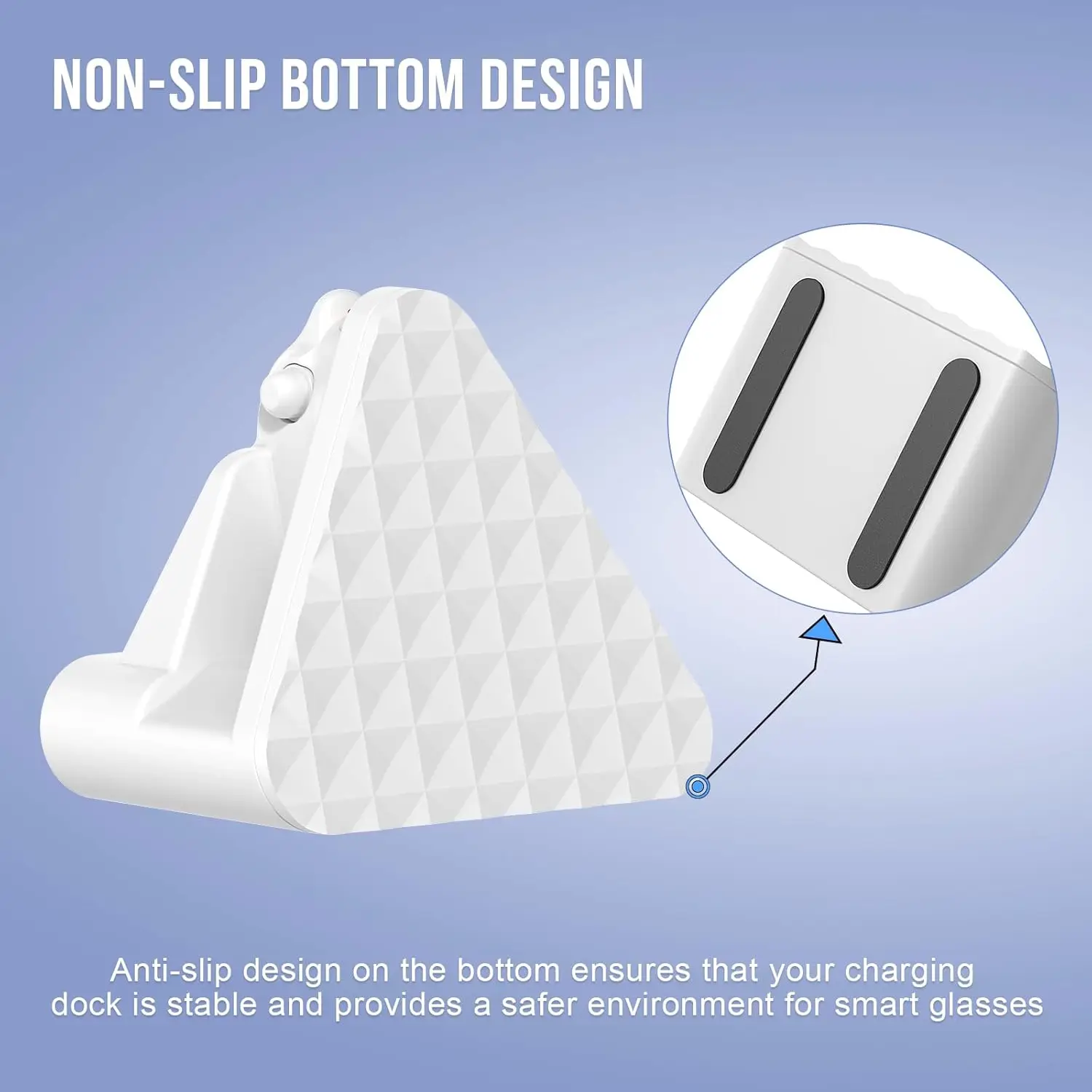 قاعدة شحن نظارات Ai متوافقة مع نظارات Ray-Ban Meta الذكية، شاحن نظارات ذكي محمول للسفر مع محول #4