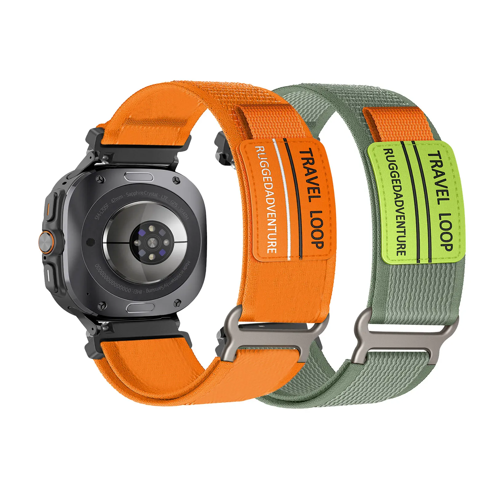 

2 шт. нейлоновых ремешков на липучке для Samsung Galaxy Watch Ultra 47 мм