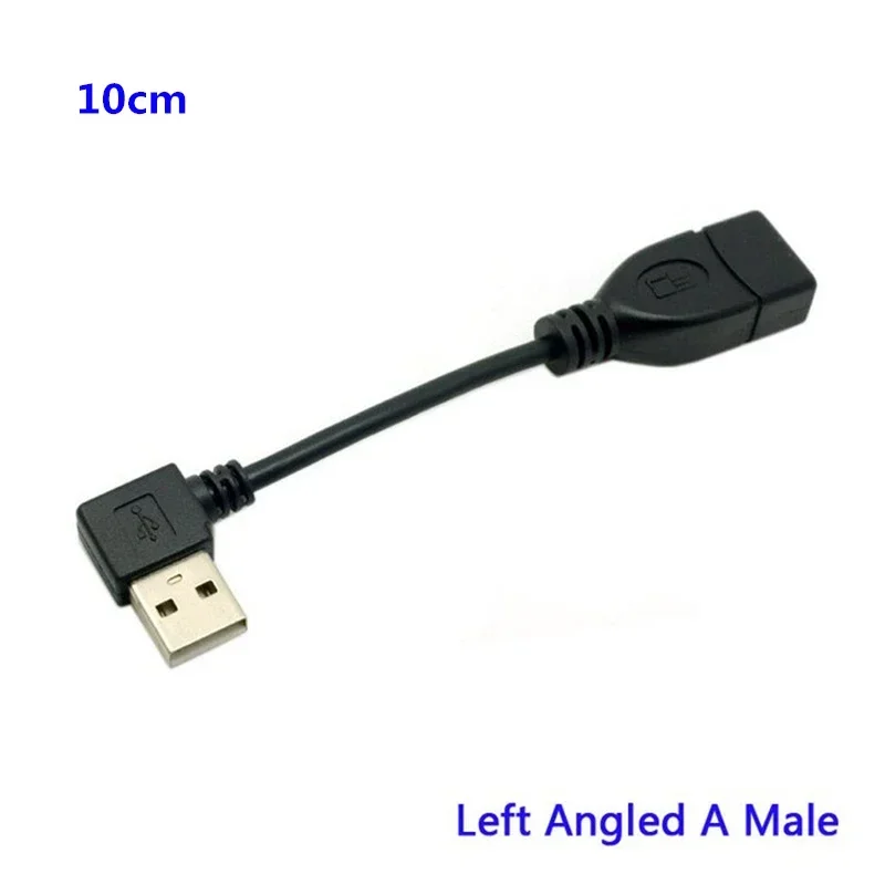 Cabo USB 2.0 Cabo de extensão USB macho para fêmea Extensão USB em ângulo de 90 graus