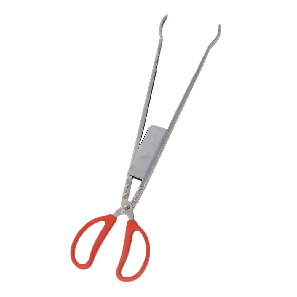 Premium Stainless Steel Eel Tong Crab Non-Slip Clamp Scissor Style Loach Clip Multi-Functional Outdoor Seafood Tool for Picnic