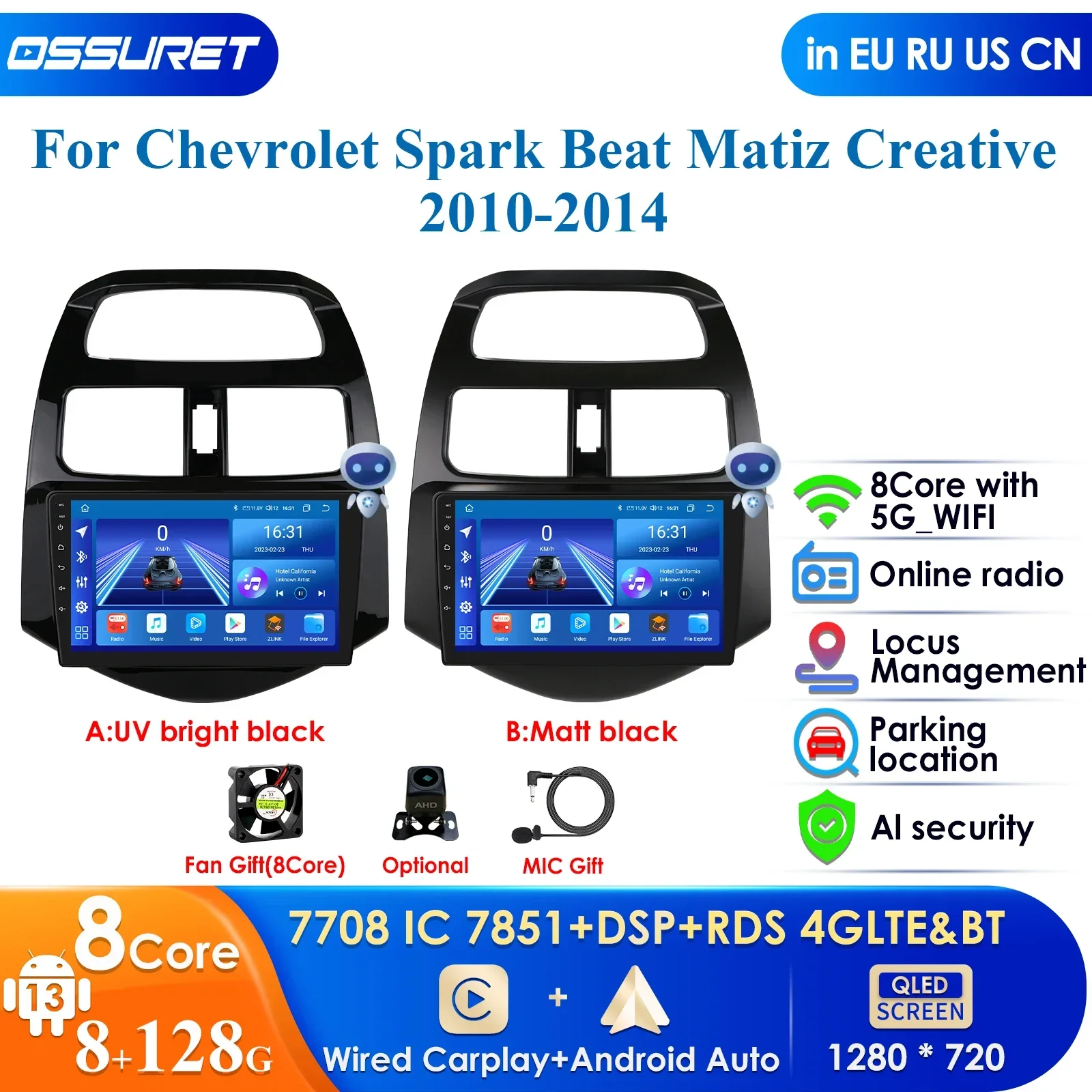 

Carplay 4G DSP 7862 2din Android авторадио для Chevrolet Spark Beat Matiz креативный автомобильный радиоприемник мультимедийный видеоплеер GPS стерео