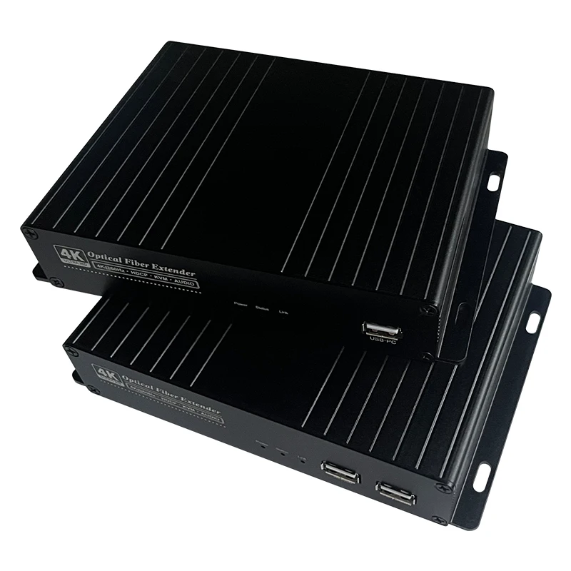 Amoonsky-extensor de fibra óptica HTR4K 4K, puerto LC Multimedia, 10KM, 20KM, transmisión de Audio y vídeo, extensor de fibra óptica 4K