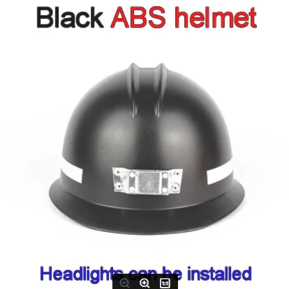 

ABS helmet black Flood prevention helmet Headlights can be installed Coal mine Building Construction helmet