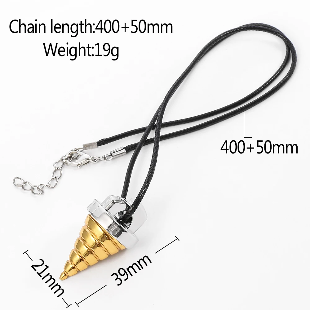 Fashion Anime Conical Spiral Pendant Cartoon Charm Necklace Cosplay Accessories Gifts for Men And Women - view 3