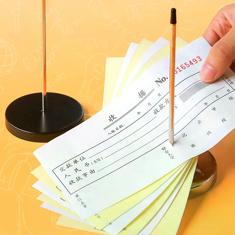 Desk Receipt Holder Stainless Steel Straight Rod Paper Memo Holder Spike Stick For Bill Receipt Kitchen Accessories