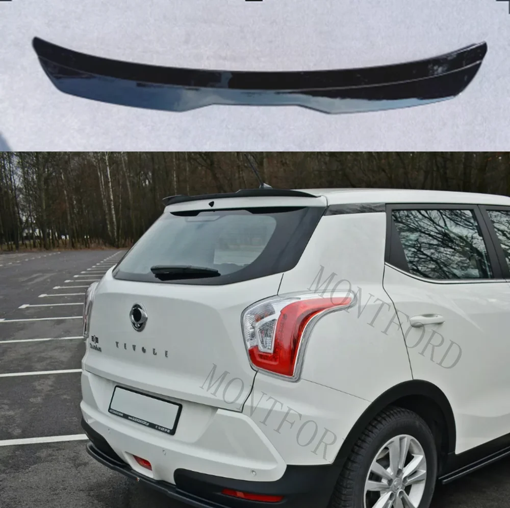 Spoiler Extension CAP Maxton Design Gloss Black ABS For Ssangyong Tivoli