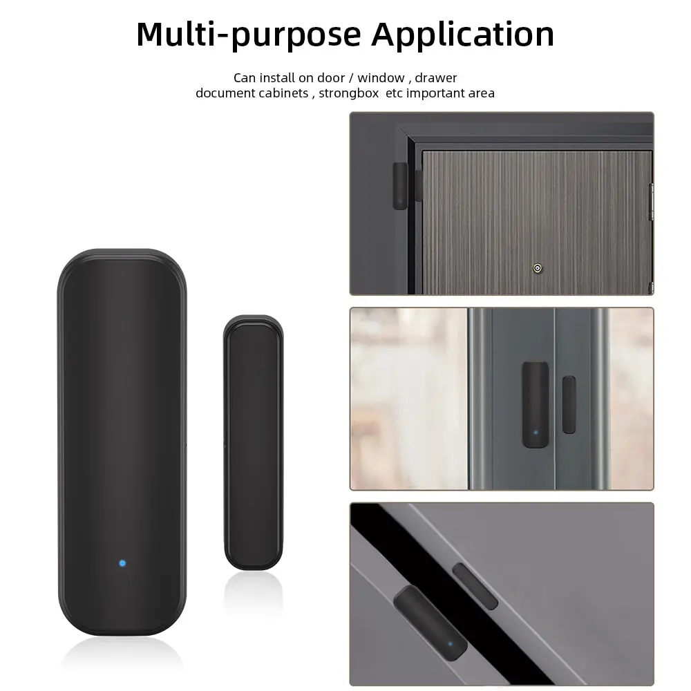 Tuya ZigBee Door Window Sensor Smart Home Wireless Door Open Close Detectors APP Remote Alarm Work With Alexa Google Home