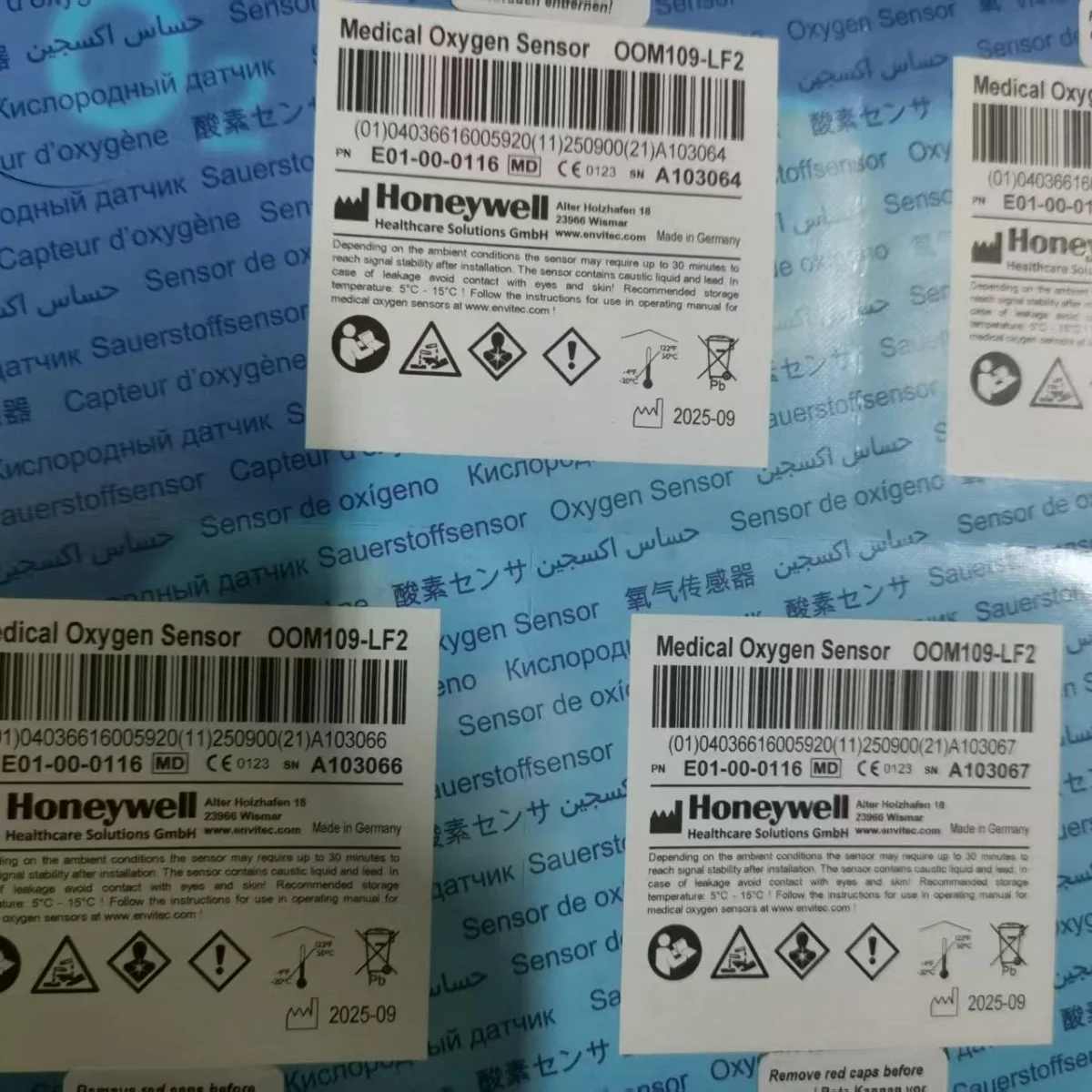 OOM109-LF2 Sensor de oxígeno Célula de oxígeno ENVITEC/HONEYWELL OOM109