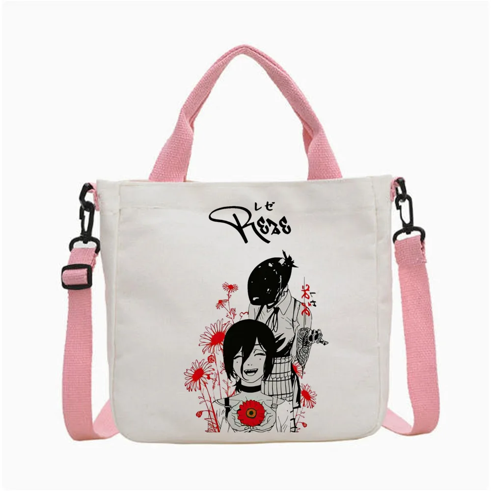 Chainsaw Man tote bag grocery shopping bolsas de tela einkaufstasche femme