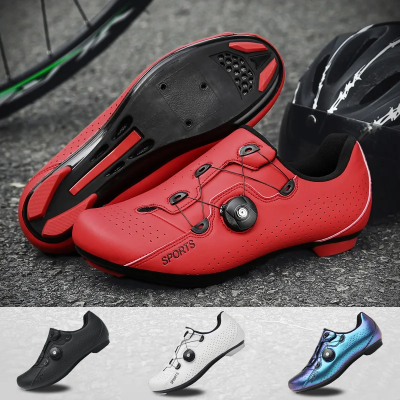 

Hot Selling Cycling Sneaker SPD With Cleats Men Carbon Sports Speed Bike Shoes Women Road Racing Flat SPD Road Cycling Footwear