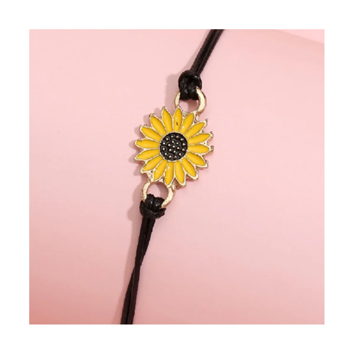 10-Piece Sunflower Bracelet Handmade Bohemian Friendship Bracelet Adjustable Braided Rope, Suitable for Women and Girls