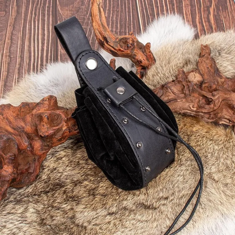 Renaissance Gürteltasche Geldbörse Wikinger Armschiene Haken Halloween Set Mittelalter Festival Kostüm Zubehör Lässige Gürteltasche Hüfttasche
