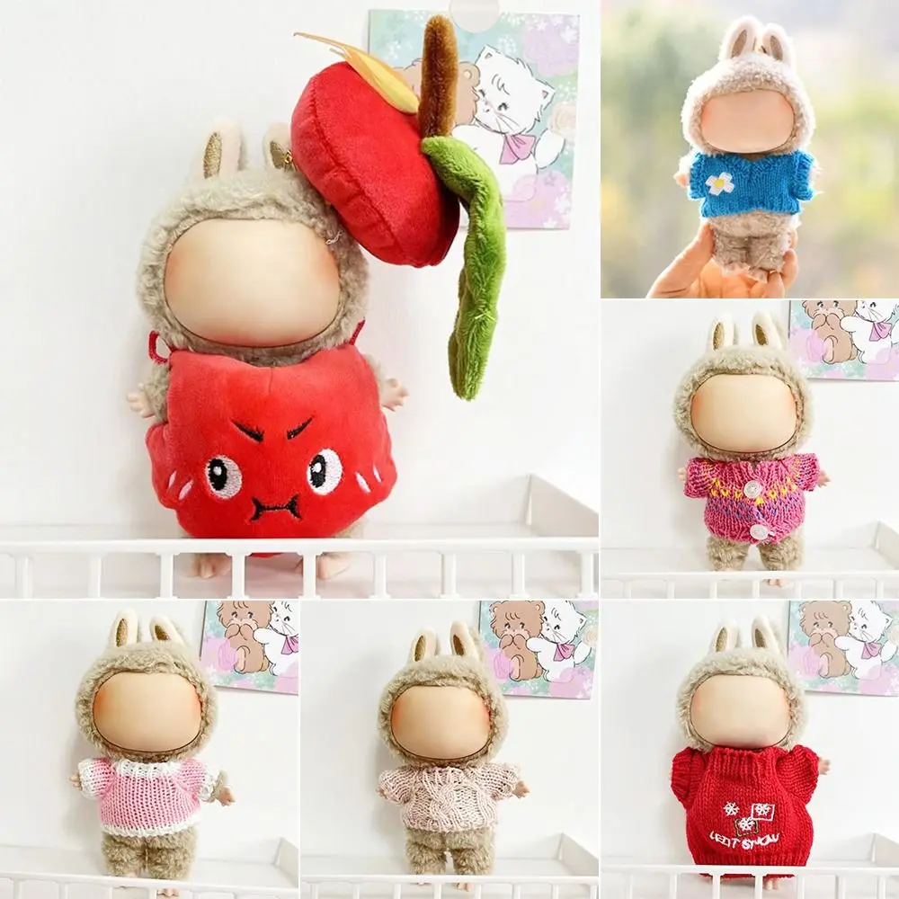 Labubu Time To Chill Filled Doll Sweater Handmade for Macaron Labubu Sweater Cos Gift Labubu Clothes For 17cm Labubu Doll