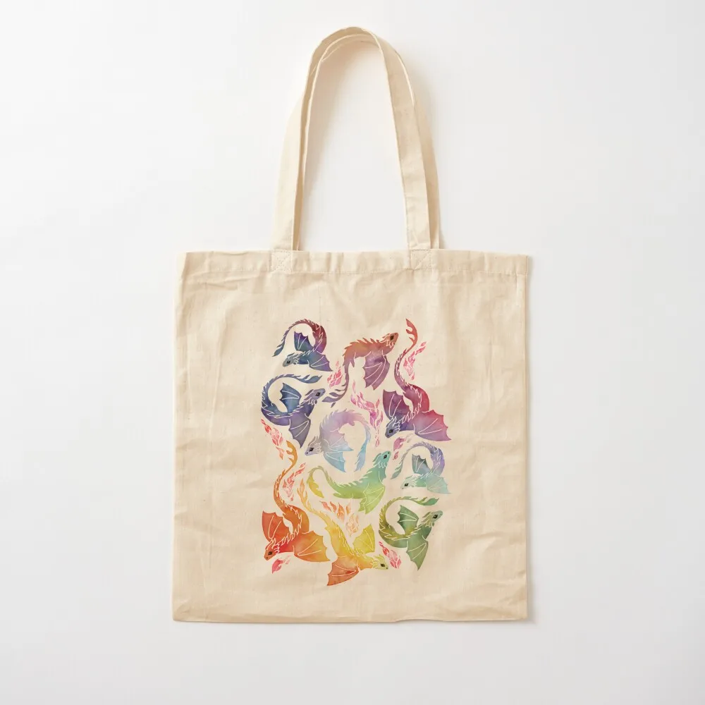

Dragon fire dark rainbow Tote Bag Large bags for women the tote bag Canvas
