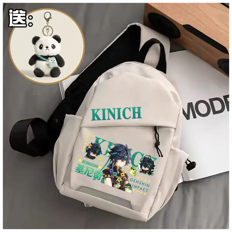 Genshin Impact Single Shoulder Crossbody Large Capacity Waist Chest Funina Unisex Student Sports Running Outdoor Travel Ani