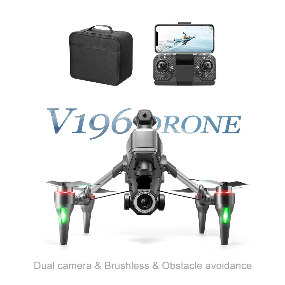 New V196 Alloy Drone HD 8K Camera Fpv Brushless Motor 5G Wifi 360° Obstacle Avoidance Aerial Photography Quadcopter RC Aircraft