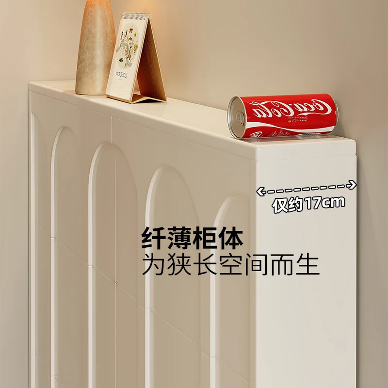 باب منزلي صغير وضيق 2025 دلو منزلي جديد، خزانة تخزين مدخل موفرة للمساحة رف أحذية متكامل #3