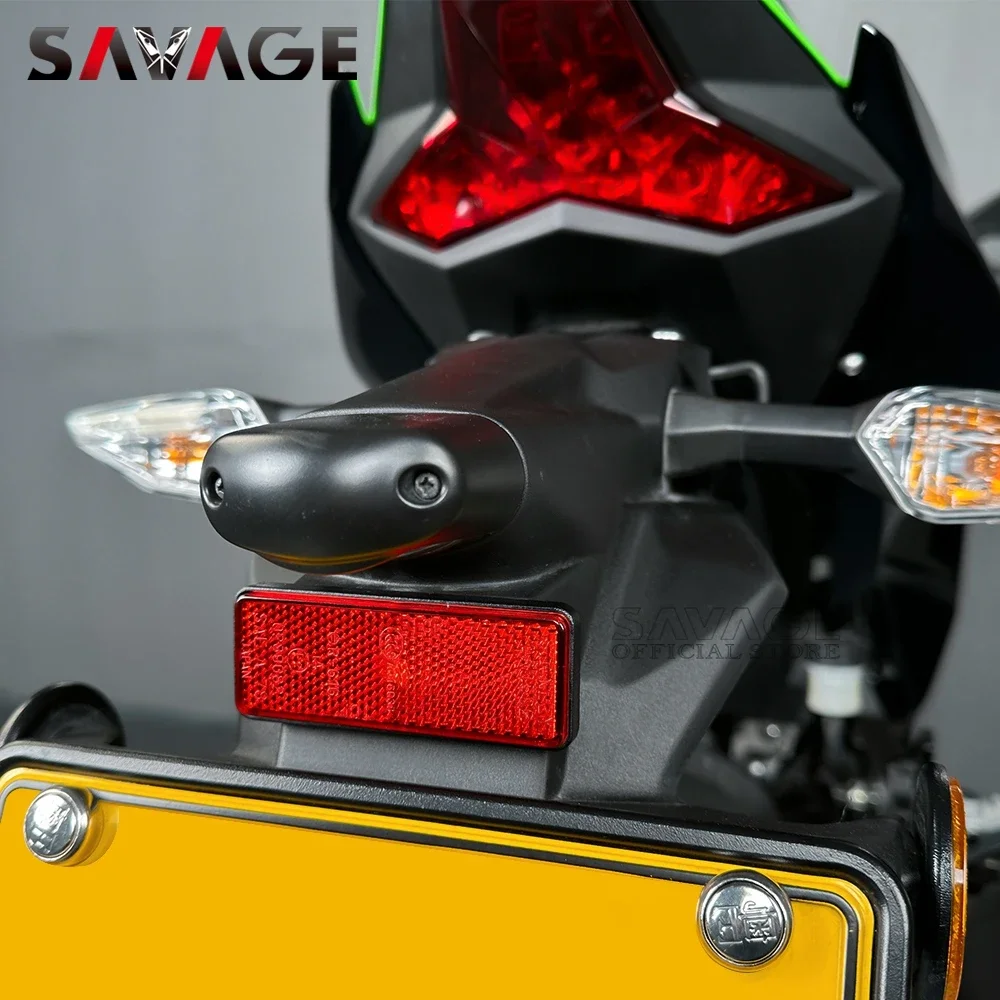 Motorcycle Universal Safety Warning Reflector Scooter Street Bike Rear Reflective Tape Plate License Plate Holder Fender Mount