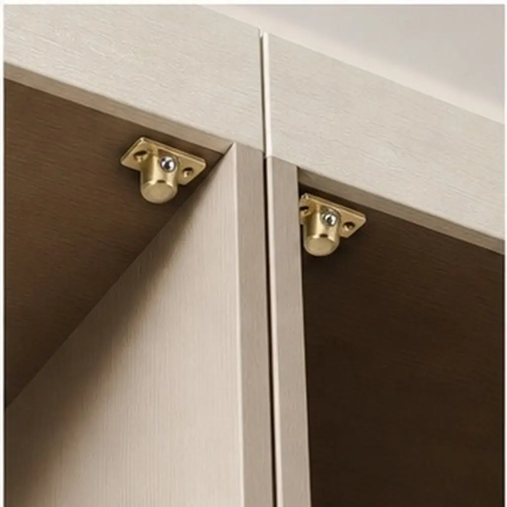 10Pcs Premium Copper Ball Catch Latch Spring Loaded Door Ball Catch for Closet Wardrobe Cabinet Secure Silent Closure Hardware