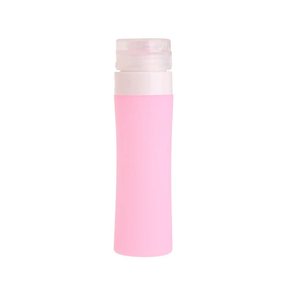 Portable Travel Bottle Soap Dispensers Silicone Bottles Countertop Lotion Containers 60ml (Pink)