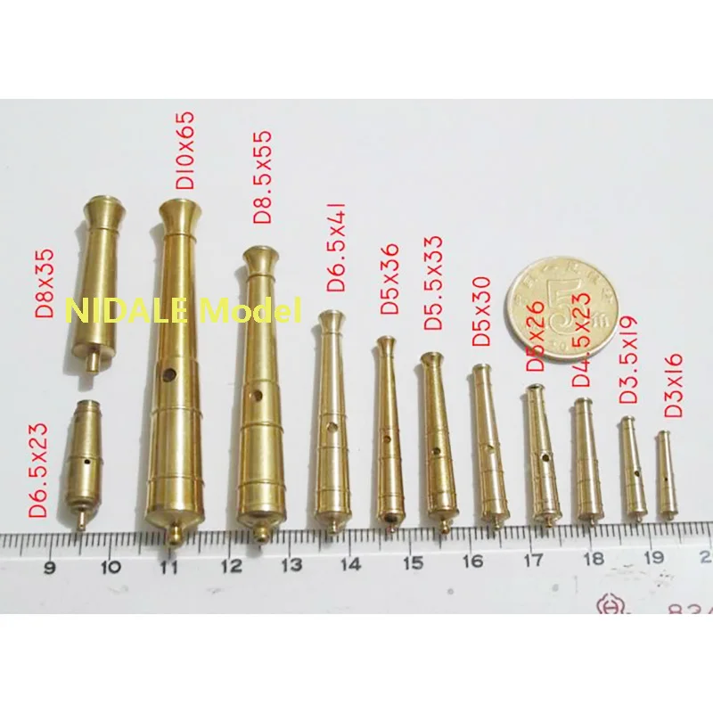 Length 41 mm CNC Brass Cannons Suit for Scale 1/50 San Felipe Ship model guns 10 pcs/lot