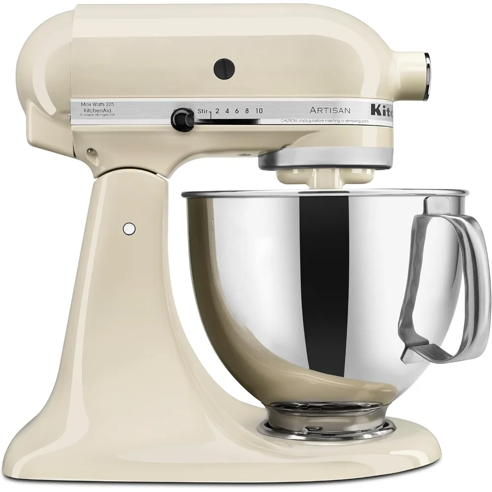 Series 5 Tilt Head Stand Mixer with Pouring Shield KSM150PS, Almond Cream