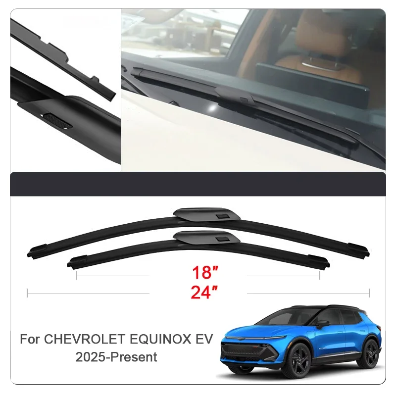 2PCS Car For Chevrolet Blazer EV Captiva Equinox EV Grove Tracker Trailblazer Trax Blade Front Windshield Rubber Wiper Accessory