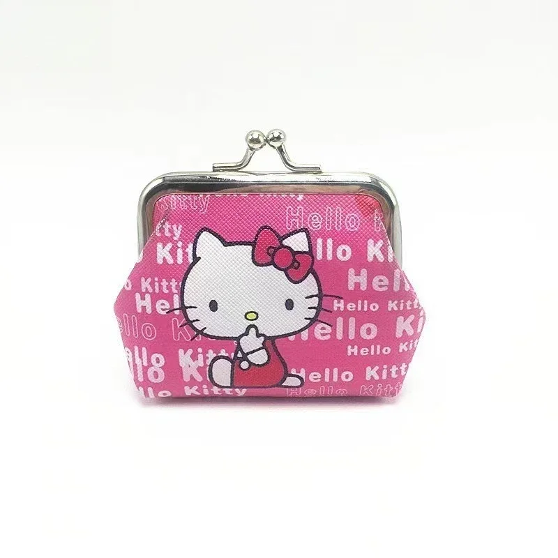 Hello Kitty Cartoon Coin Pouch Purse Sanrio Creative Small Wallet Wholesale My Melody Bags girls purse Kawaii Wallet Kid Purses image 3