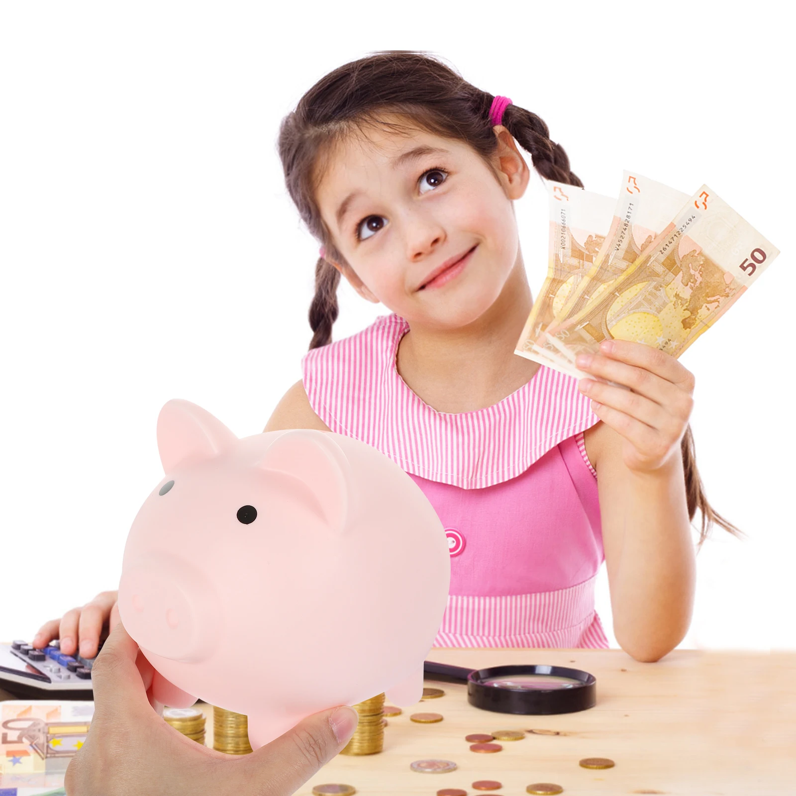 

Piggy Bank Gift Piggy Bank For Cash Blue Large Size PVC Cartoon Money Pot Savings For Boys Girls Birthday Christmas