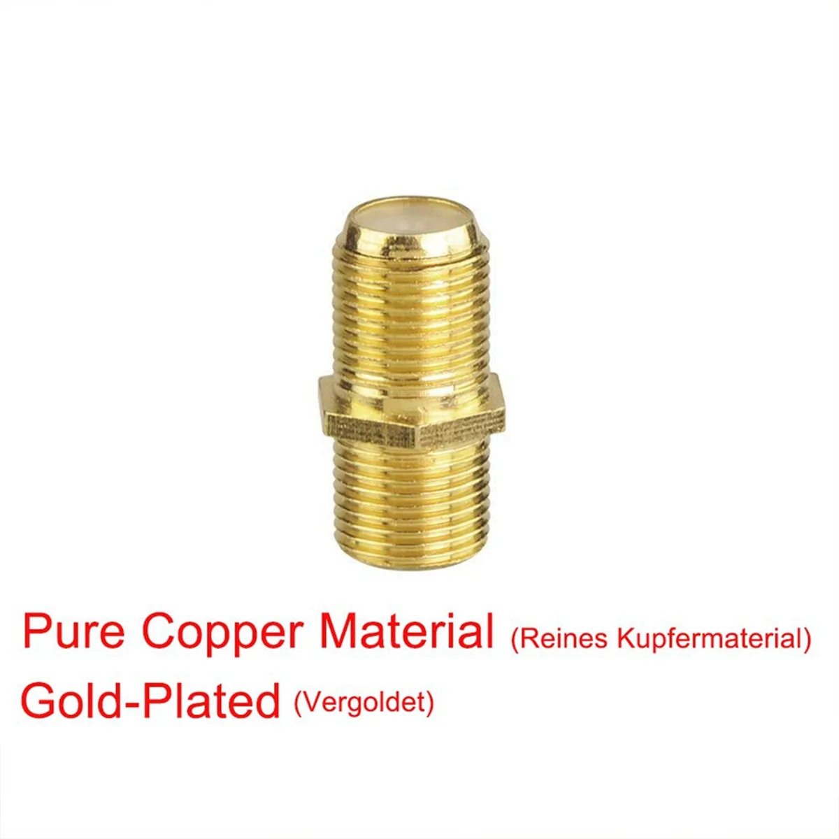 5Pcs Coaxial Cable Connector, RG6 F-Type Gold Plated Adapter Female to Female Coax Cable Extender for TV Cables