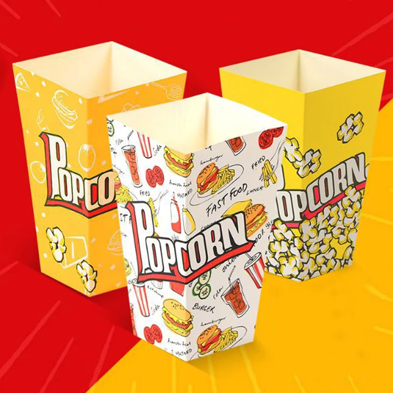 صناديق فشار ورقية للاستعمال مرة واحدة ، حاوية وجبات خفيفة ، حامل ، دلاء ، زينة حفلات أعياد الميلاد ، 10 صيحات