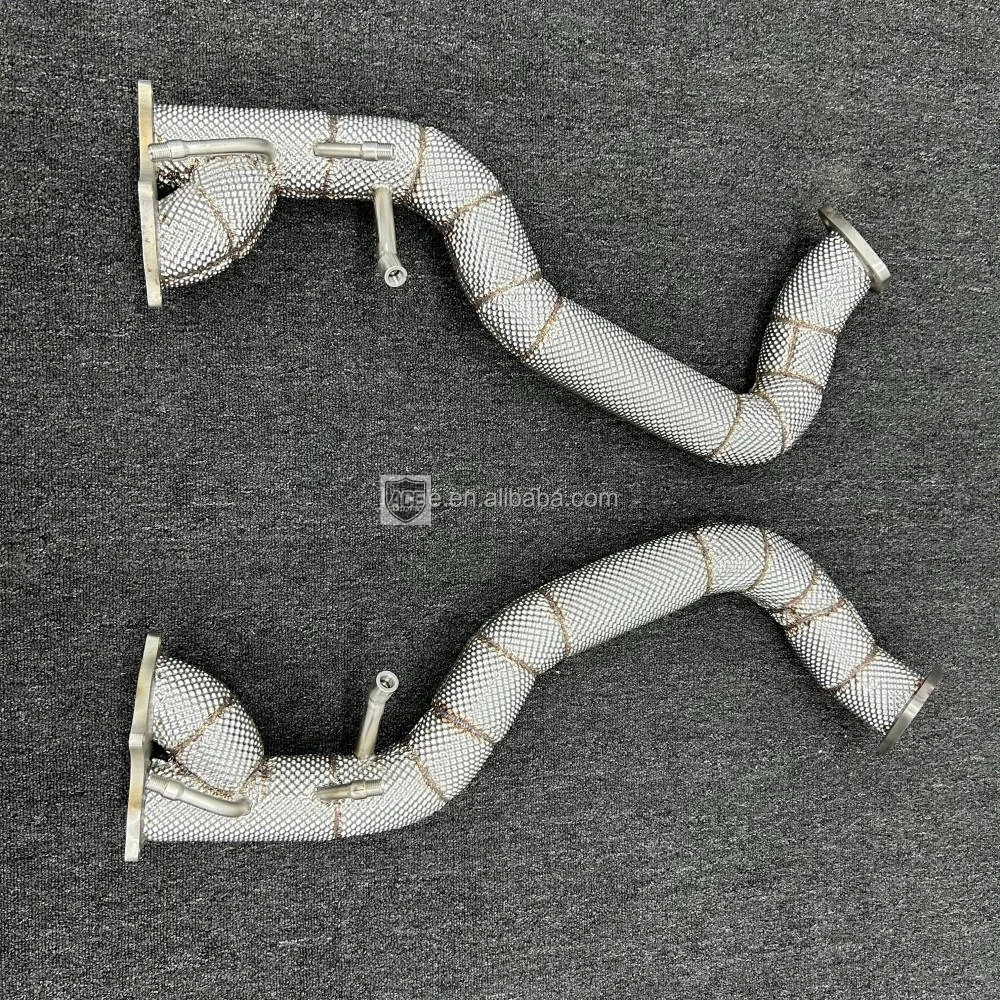 Für Porsche 718 Cayman GT4 GTS/Spyder 4.0T Auspuff-Downpipe 304SS Hitzegeschützt Hochleistungs-Automobilteil – Detail 9