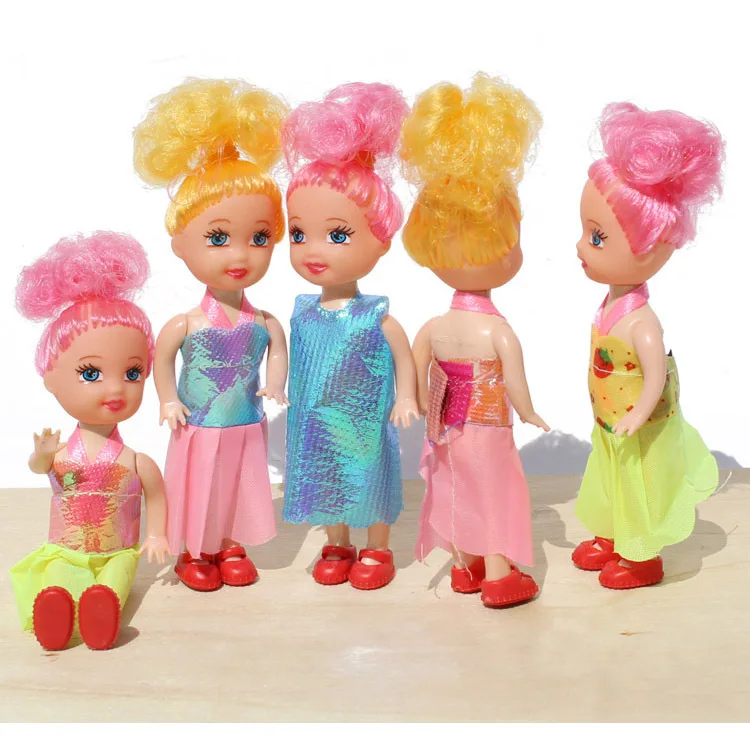 10cm Cute Plastic Girl Doll Princess Toy Children Play House Character Girl Doll Toy Party Wedding Gift For Kids Random Delivery