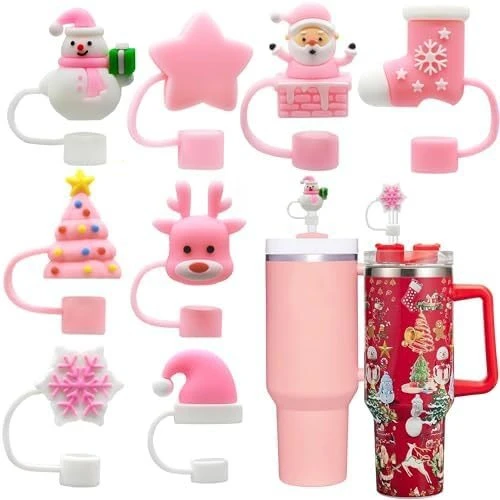 2026 هدايا عيد الميلاد والهالوين مكنسة من الفولاذ المقاوم للصدأ كوب للسفر 40 أونصة تصميم كرتوني ذو سعة كبيرة مع القش #2