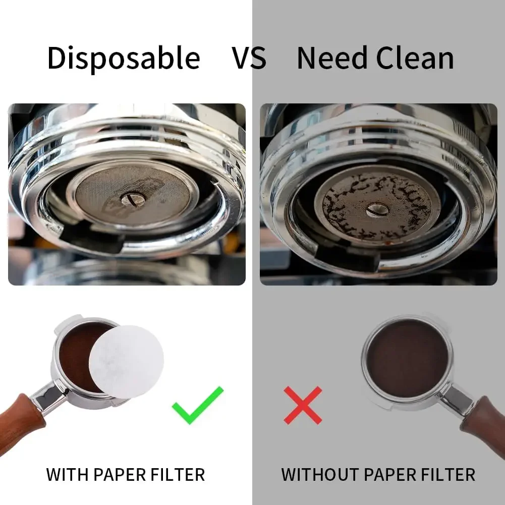 100/200/300Pcs Espresso Paper Filter,Espresso Coffee Maker Disposable Espresso Filter Screen Portafilter Paper Compatible