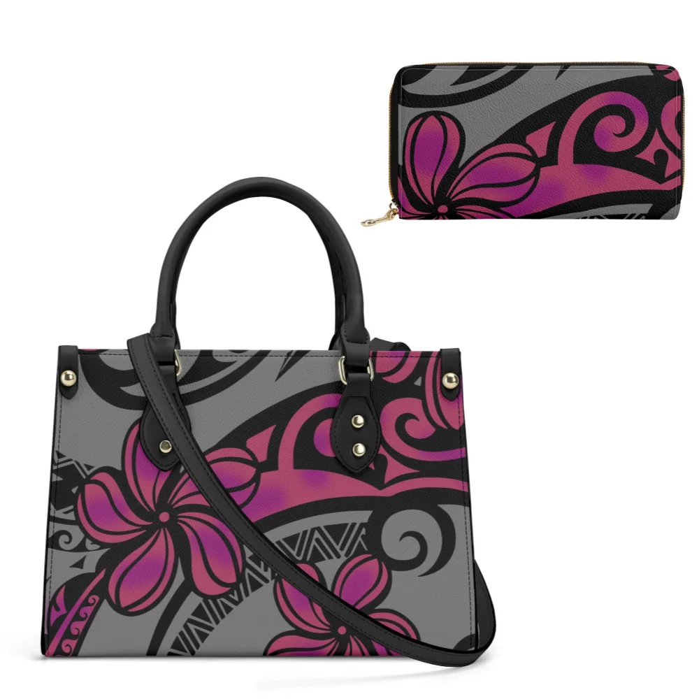 

2-Piece/Set Design Wallet, Luxury Polynesian Handbag, New Large-Capacity Women'S Bag, Custom-Made Exquisite Handbag And Wallet