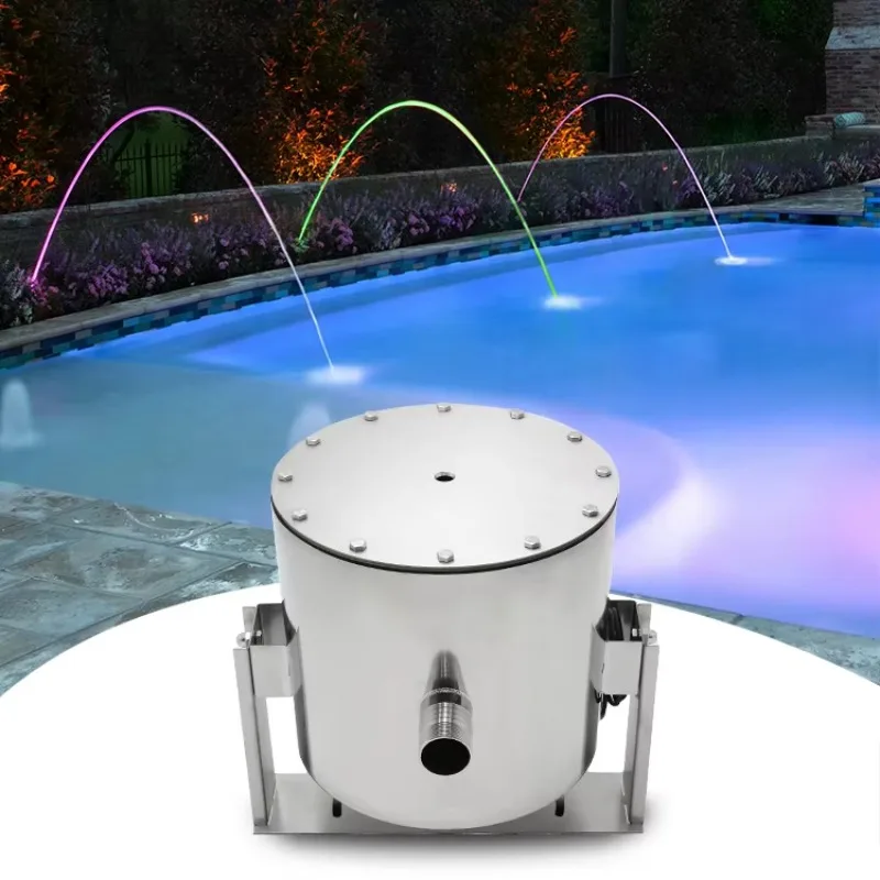

Stainless Steel RGB Pool Laminar Water Jet Waterfall Laminar Flow Jump Jet Fountain Light Nozzle for Garden Pool Pond Decoration