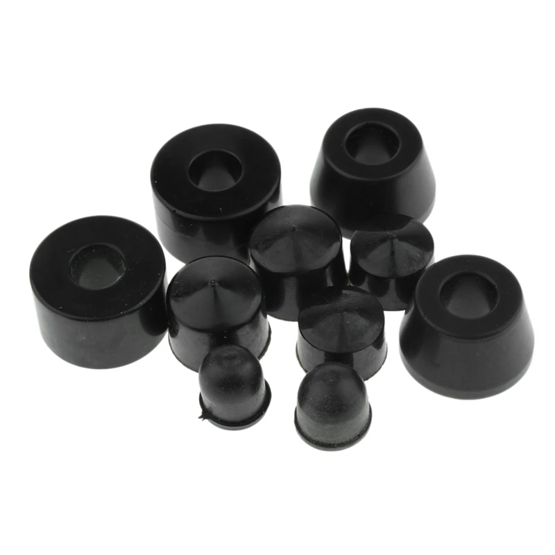 10Pcs Longboard Skateboard Bushings Conical Cylinder Bushing Pivot Cups Set Accessories for Longboard Truck Black image 5