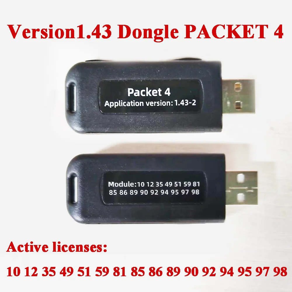 V1.43 Version Dongle PACKET 4 License Supports Hardware SM2 Pro PCM-tuner PCM-Flash Programador ECU Programming Tunning Tools