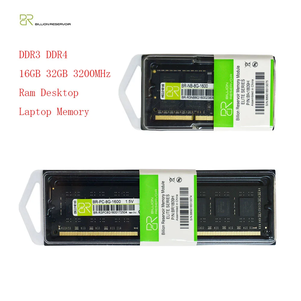 

BR DDR4 Ram Desktop DDR4 16 ГБ 32 ГБ 3200 МГц RAM DDR3 8 ГБ 1600 МГц Память для ноутбука PC4 Настольная оперативная память memoria ram ddr4