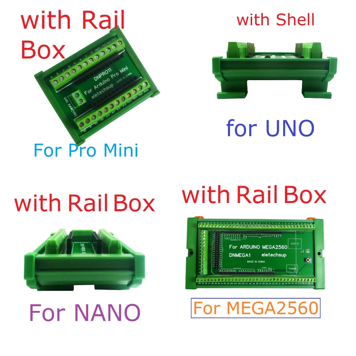 DIN Rail Mount Screw Terminal Block Adapter Module For Arduino UNO/MEGA2560/NANO/Pro mini Board