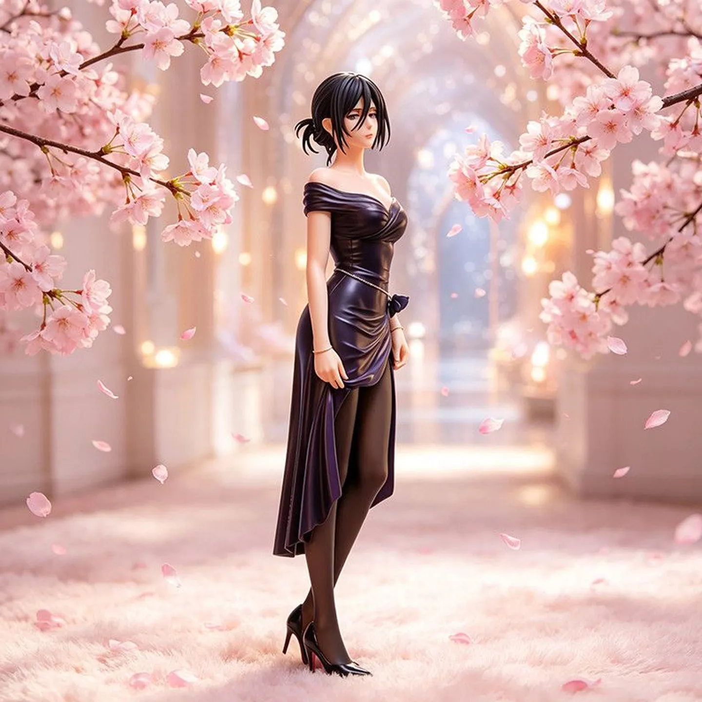 attack-on-titan-mikasa-ackerman-anime-figure-black-off-shoulder-evening-dress-desktop-display-decoration-collectible-figurine