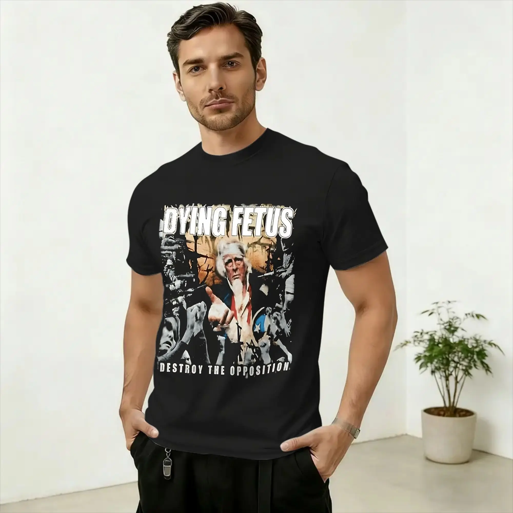 Dying Fetus T Shirts for Men Cotton Vintage T-Shirts Round Neck  Tee Shirt Short Sleeve Clothing Gift Idea