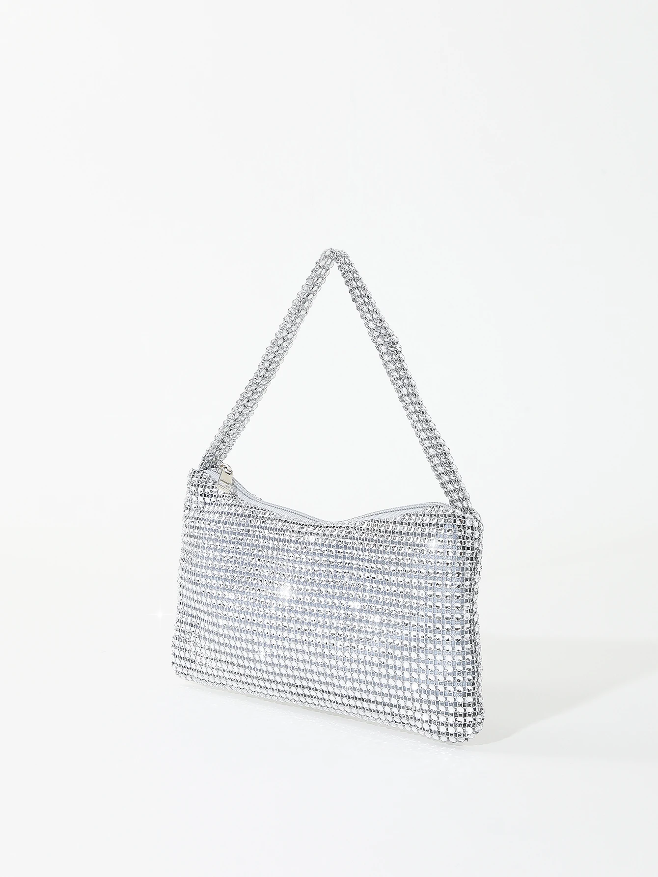 Mode, wunderschöne, glänzende Strass tragbare Abend tasche mit Reiß verschluss, geeignet für Hochzeiten, Partys und Versammlungen