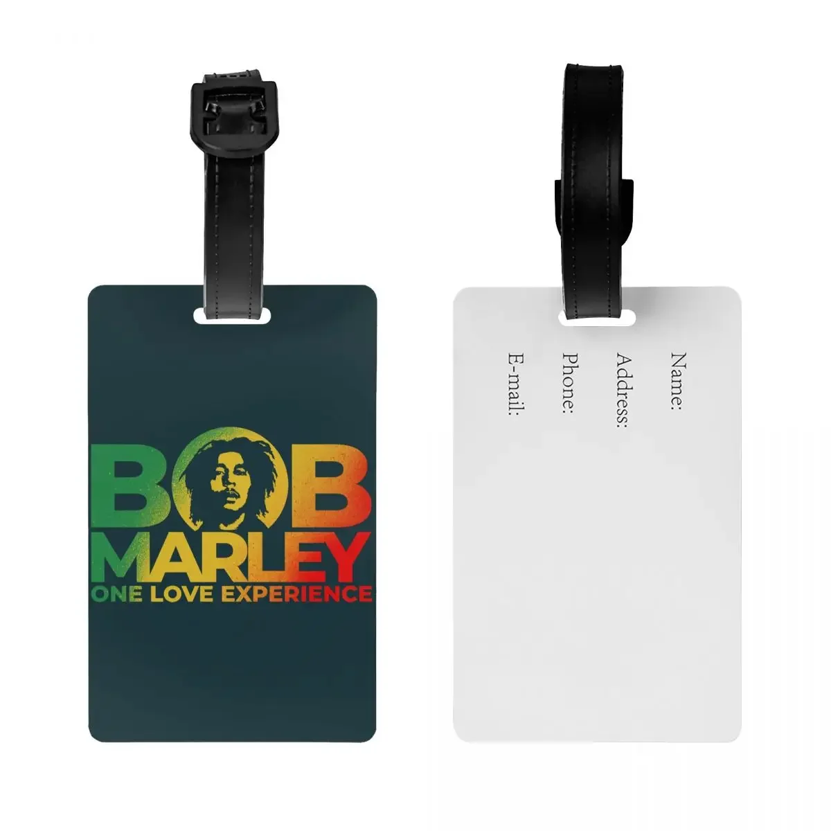 Jamaica Singer Reggae Rock Bob Marley Luggage Tag Suitcase Baggage Privacy Cover ID Label