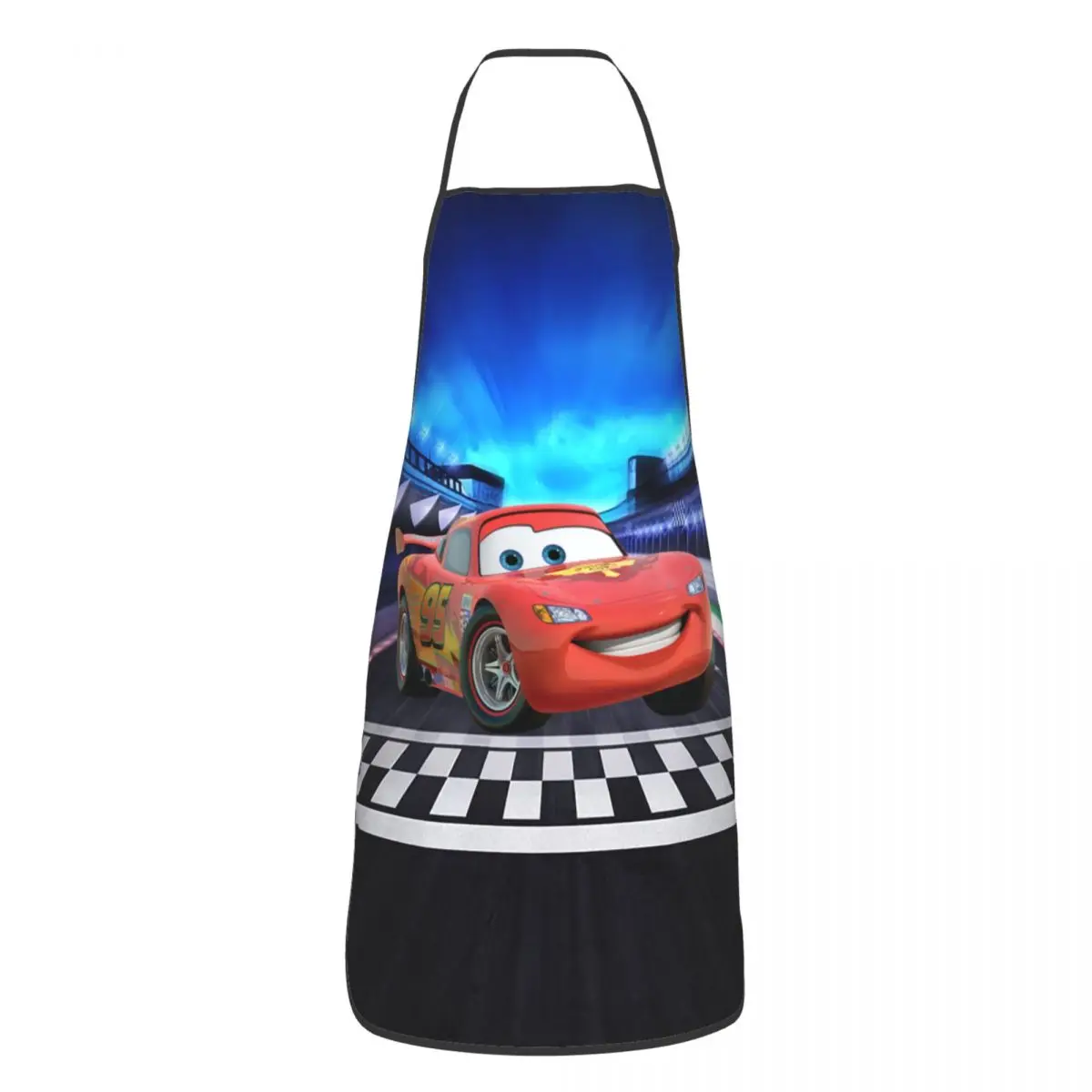 Custom Unisex Cartoon Pixar Cars Bib Apron Adult Women Men Chef Tablier Cuisine for Cooking Kitchen Gardening