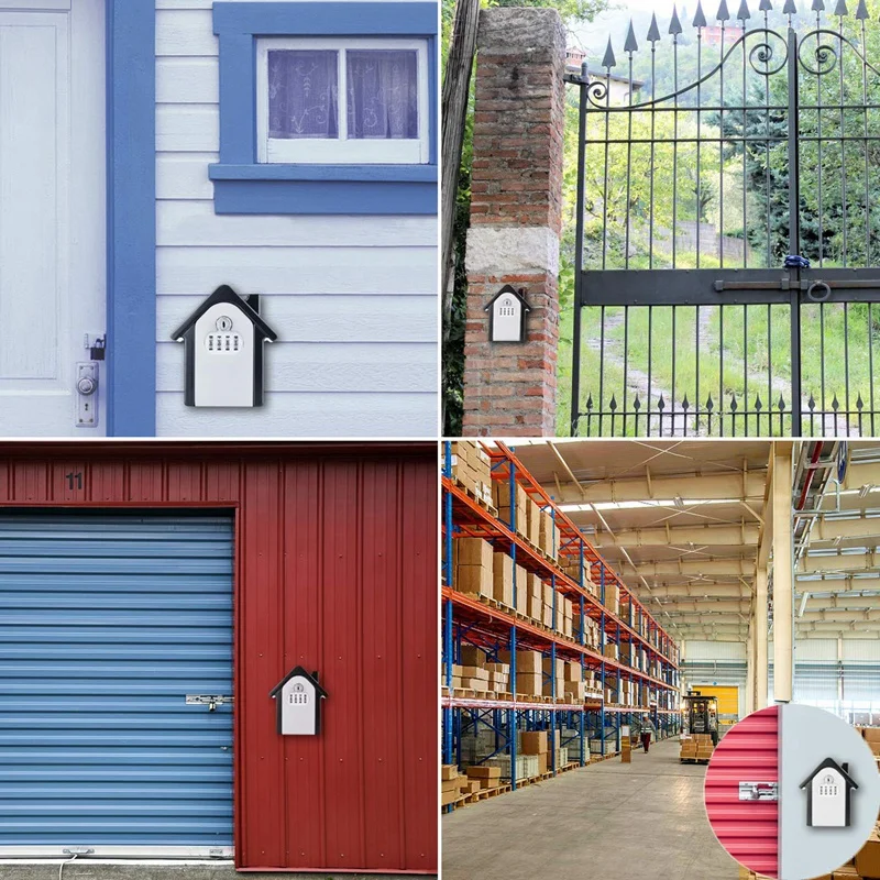 Замок для ключей, [экстренный ключ] настенный Комбинированный Замок для хранения ключей и экстренный ключ для предотвращения забывания