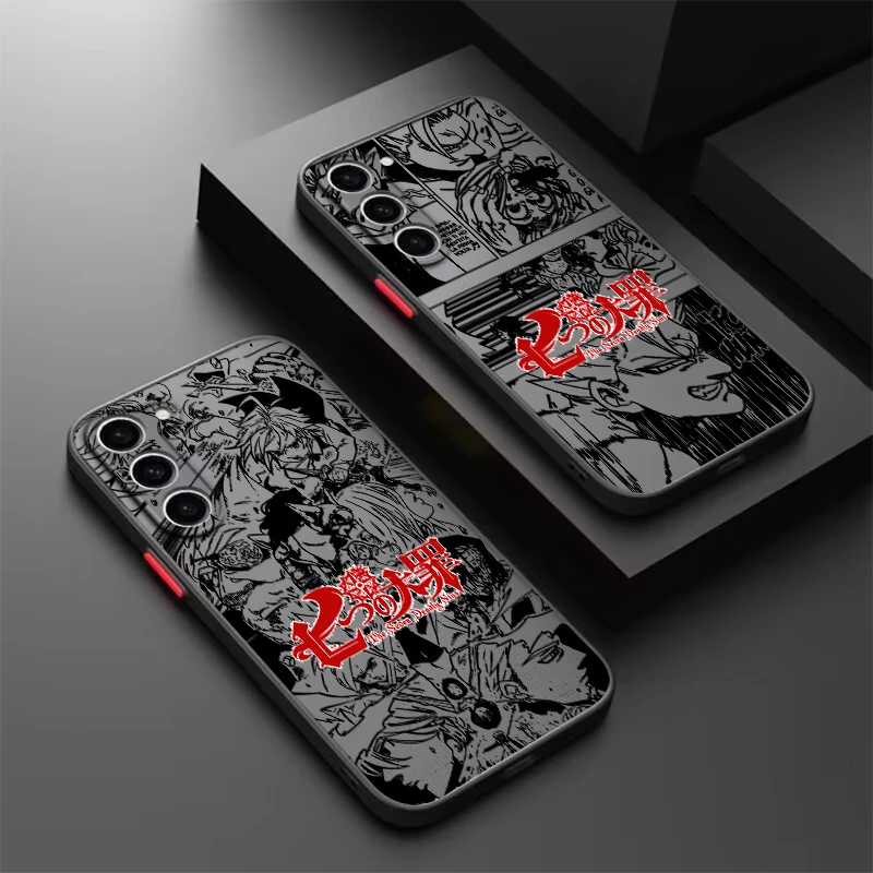 

T-The Seven Deadly Sins Cool Art Frosted Translucent For Samsung Galaxy S24 S23 S22 S21 S20 FE S10 S9 S8 Plus Ultra Pro 5G Soft