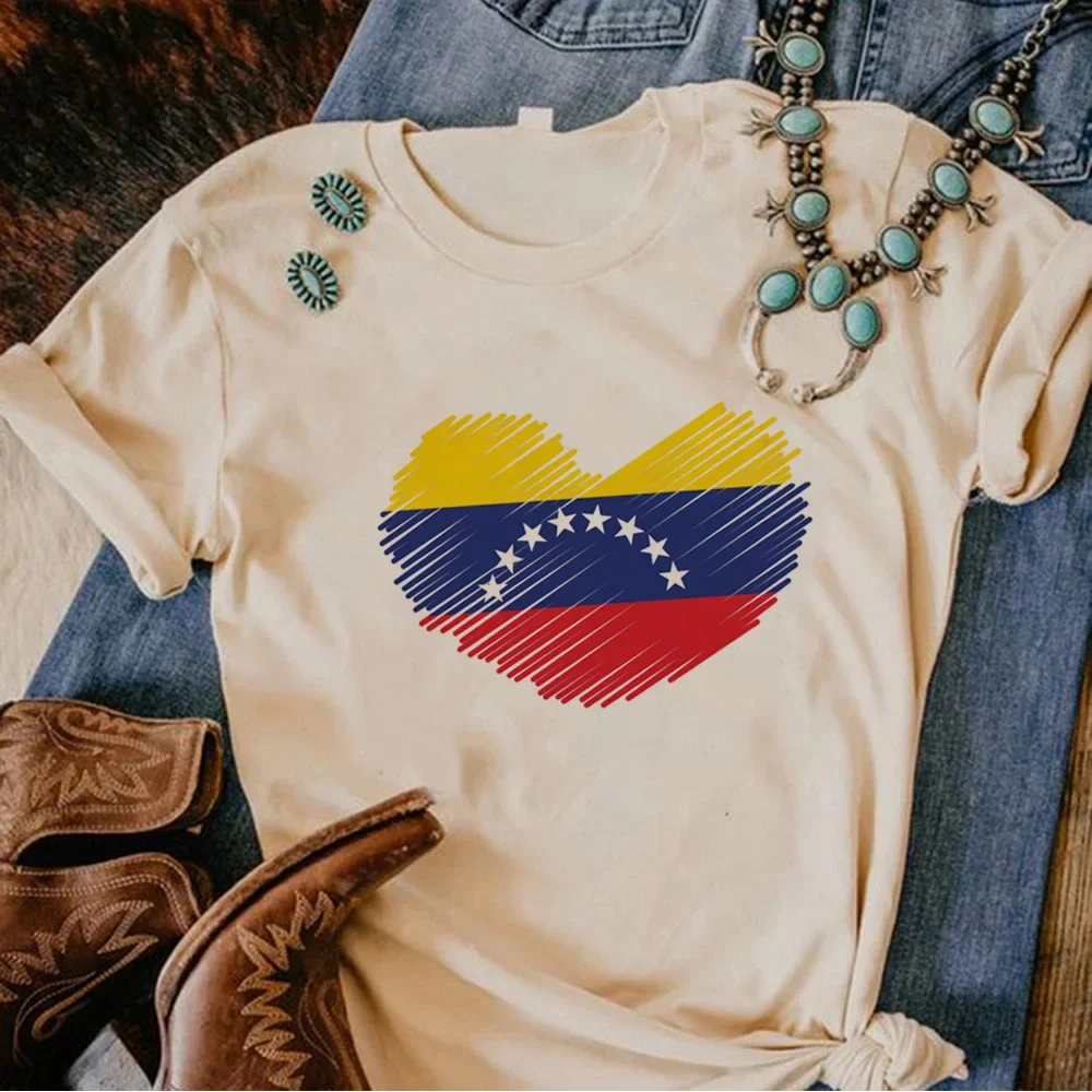 Venezuela tshirt donna manga streetwear Tee girl designer graphic comic abbigliamento